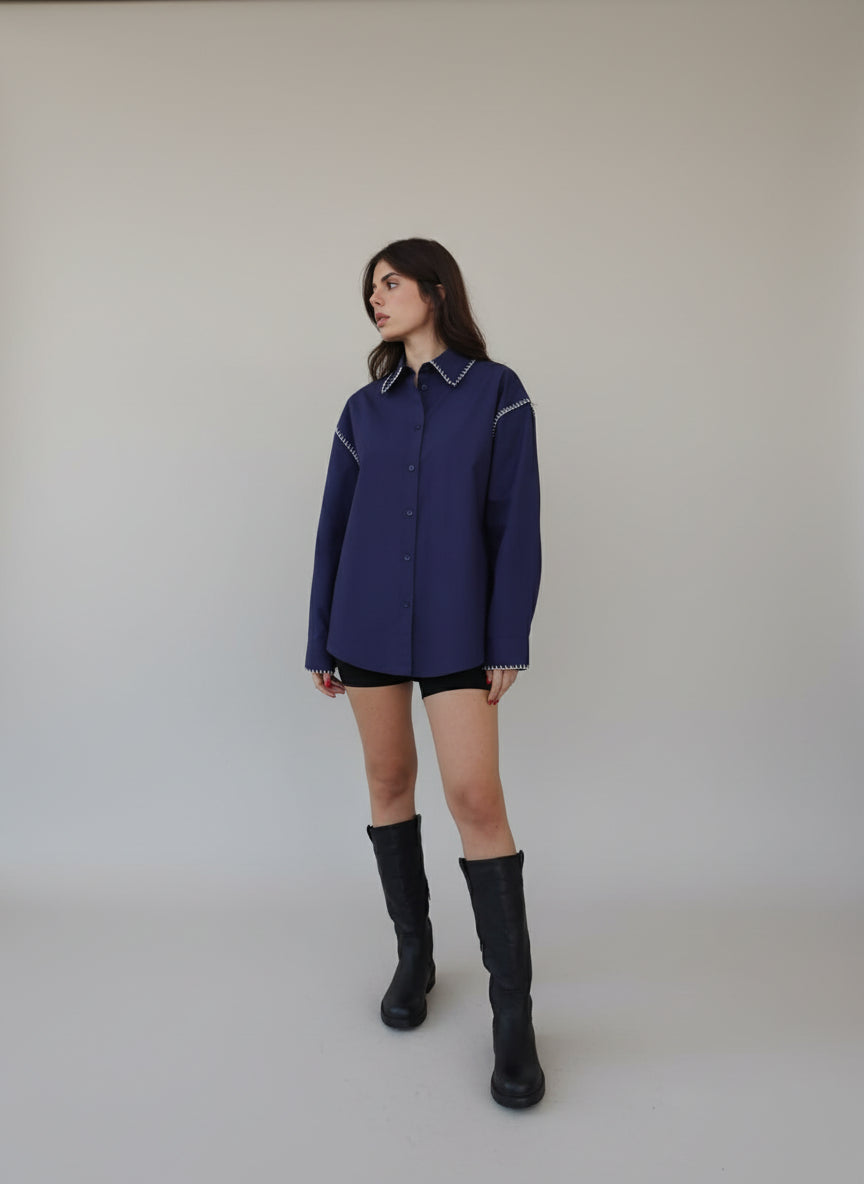 Camicia Lumina Blu Navy
