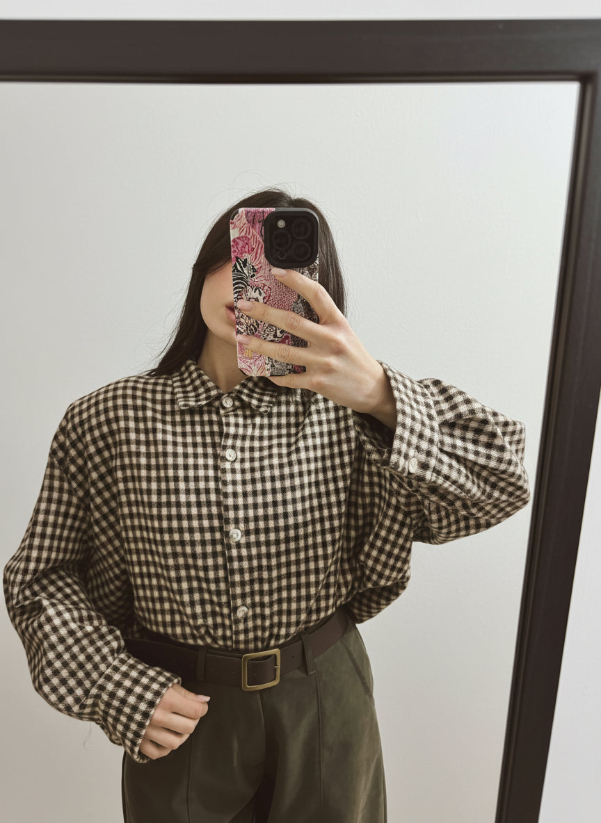 Camicia Just West Brown