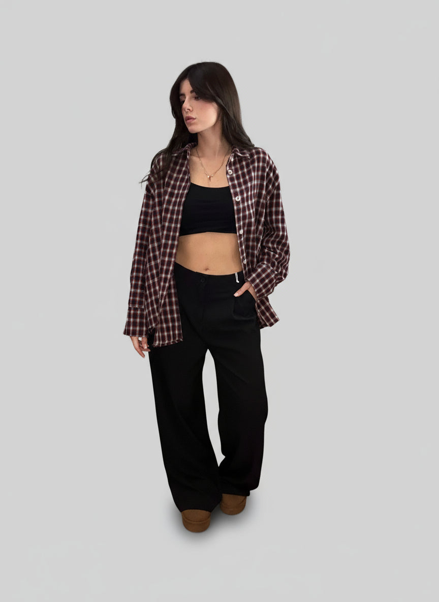 Pantalone Basic Boyfriend Nero
